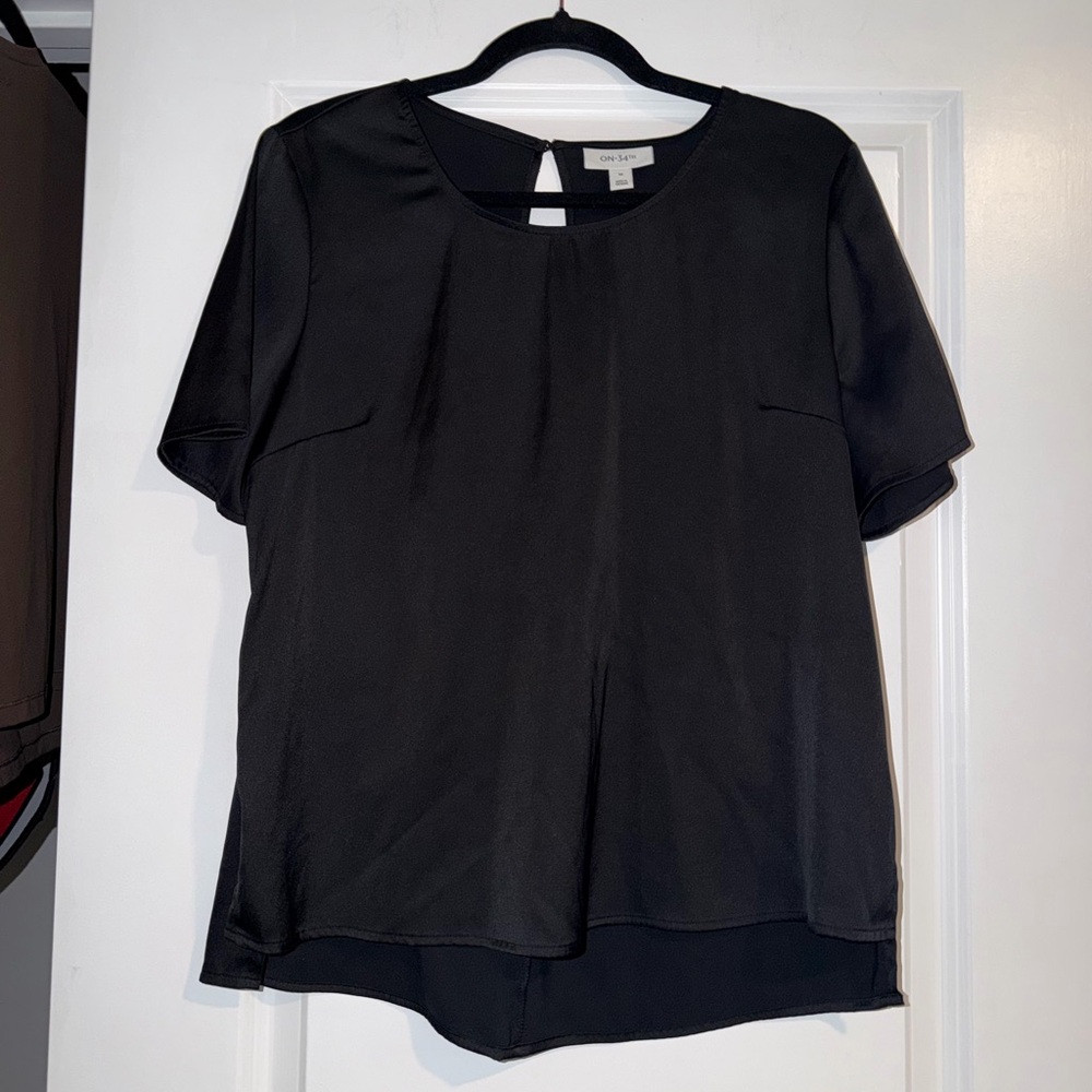 Elegant Silk Black Blouse